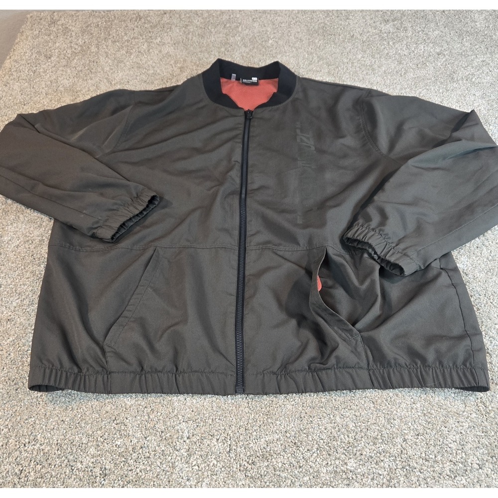 Under Armour Unstoppable Bomber Jacket Men's Size 2XL Military Green  Orange Zip